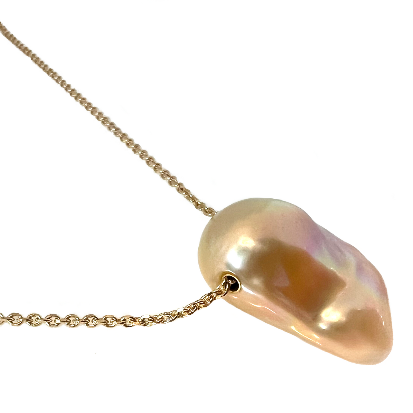 Peach Baroque South Sea Pearl Necklace