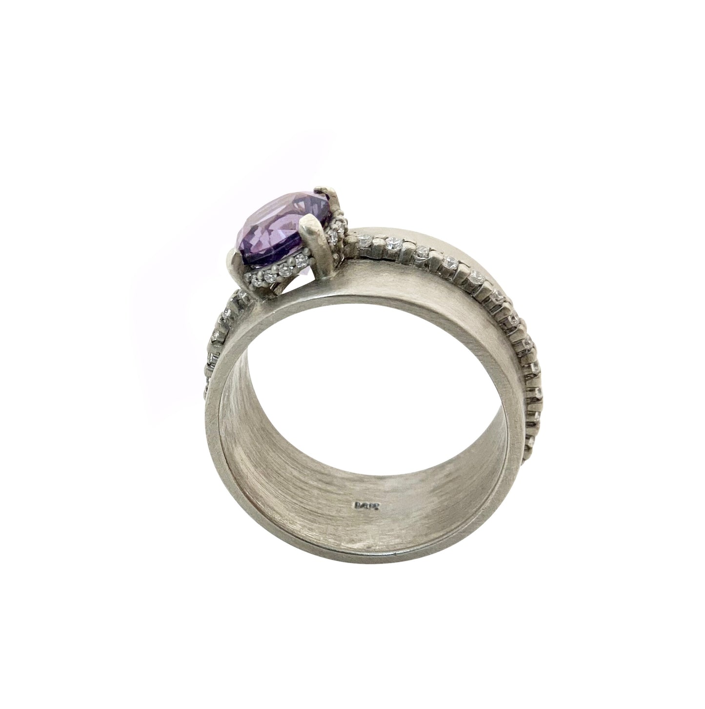 Purple Spinel and Diamond Cigar Band