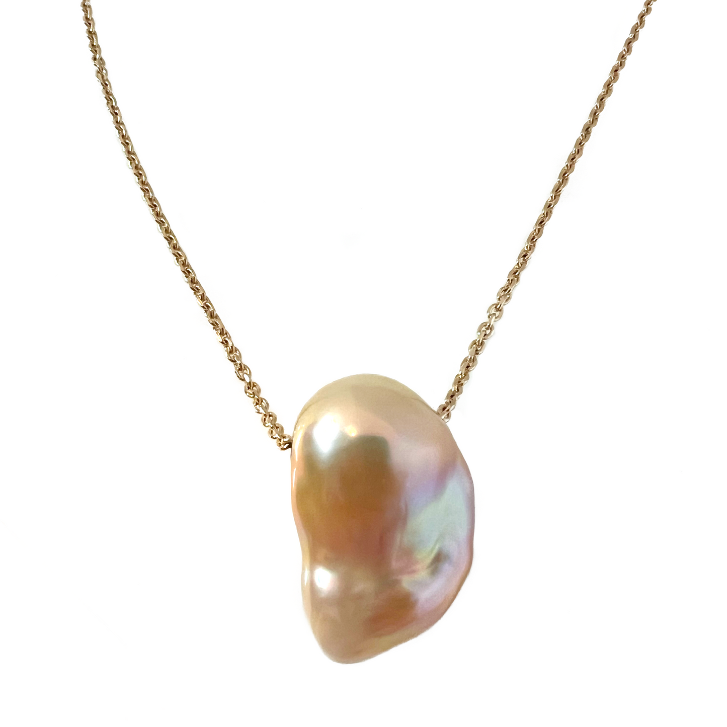 Peach Baroque South Sea Pearl Necklace