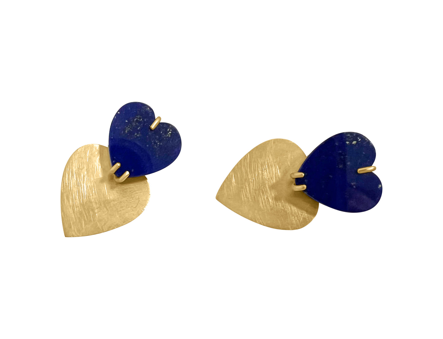 Lapis Lazuli Heart Earrings