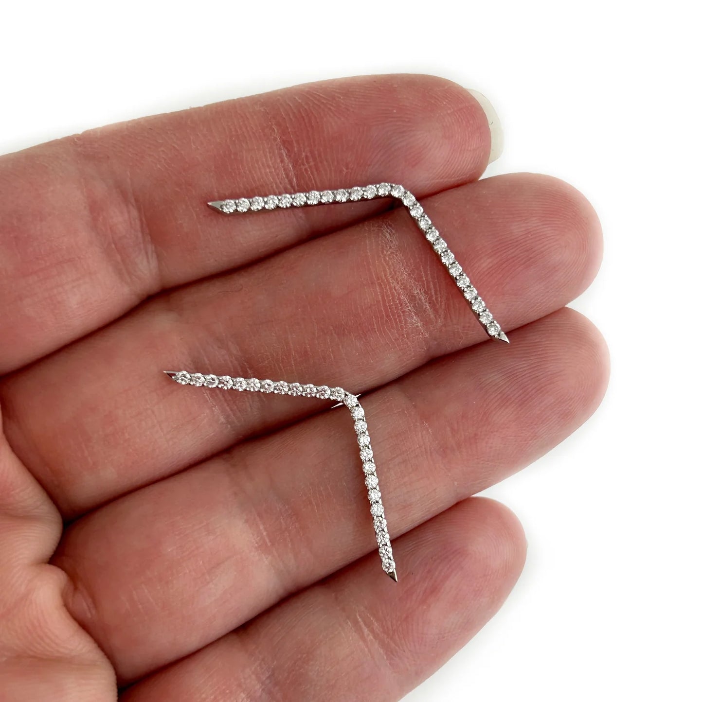 Diamond Boomerang Earrings