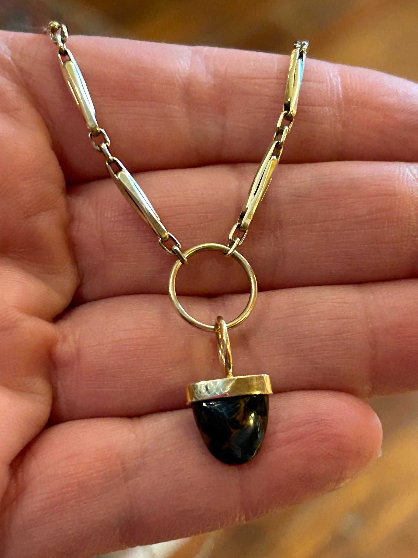 Pietersite Antique Watch Fob Necklace