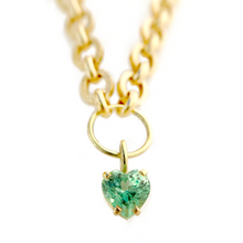 Antique Chain Mint Merelani Garnet Necklace
