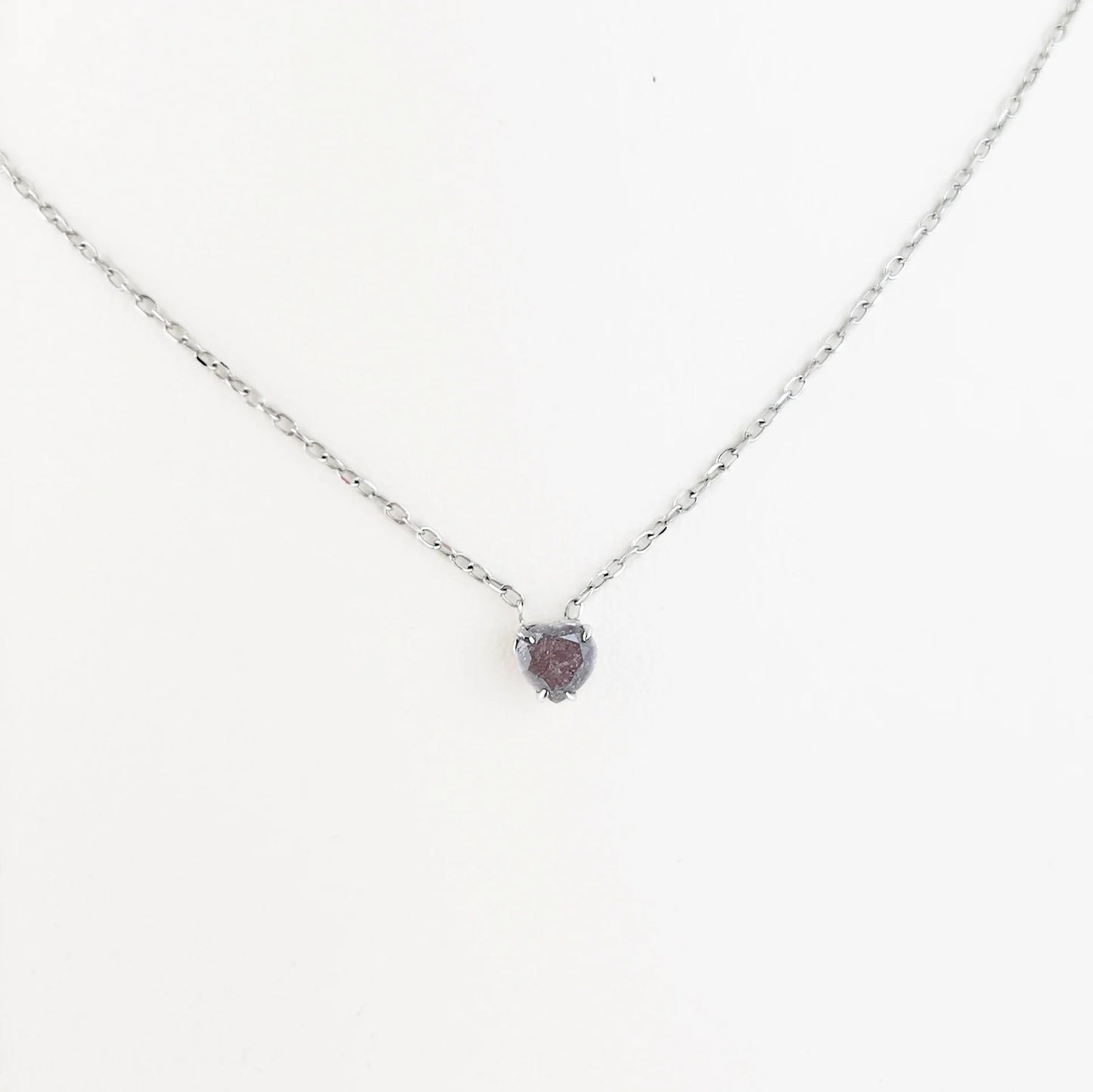 Purple Diamond Heart Necklace