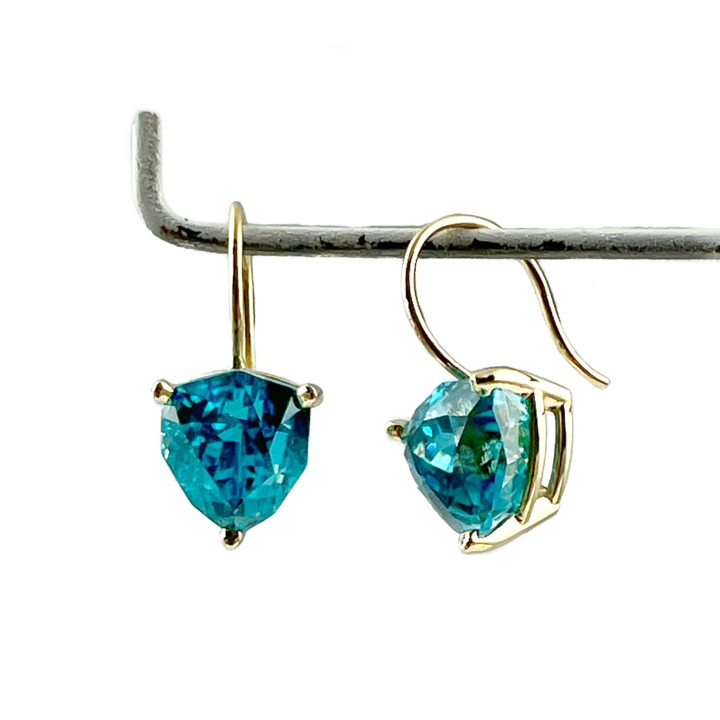 Blue Zircon Earrings