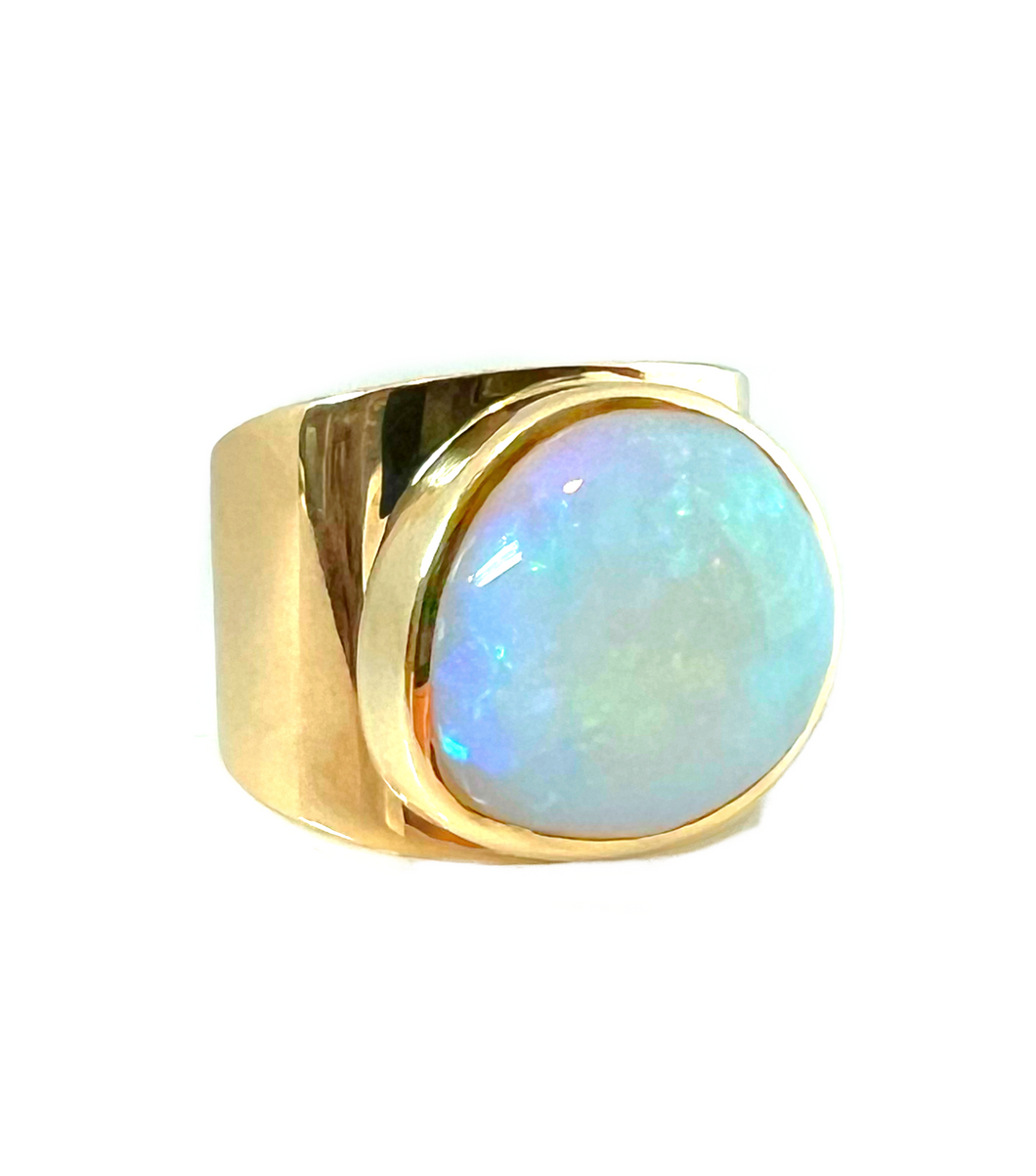 Opal Cabochon Ring