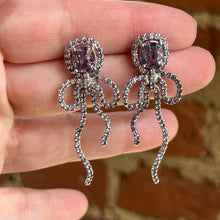 Lavender Spinel Bow Earrings