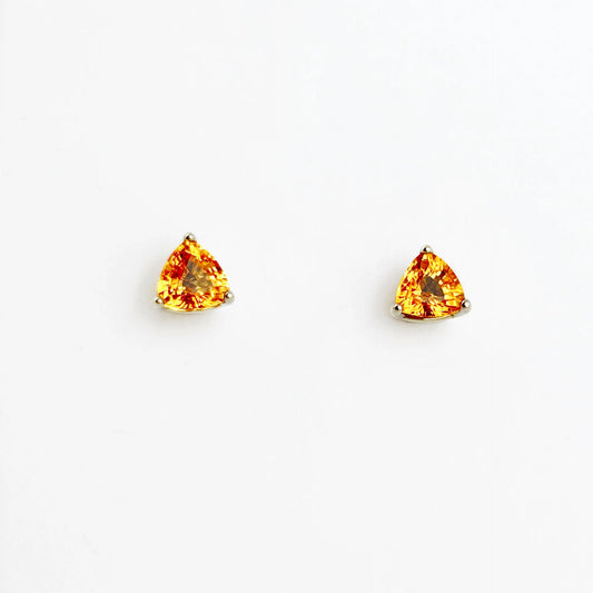 Orange Sapphire Studs