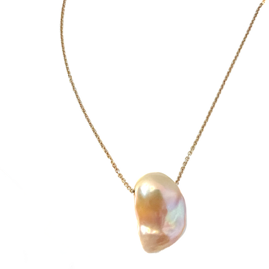 Peach Baroque South Sea Pearl Necklace