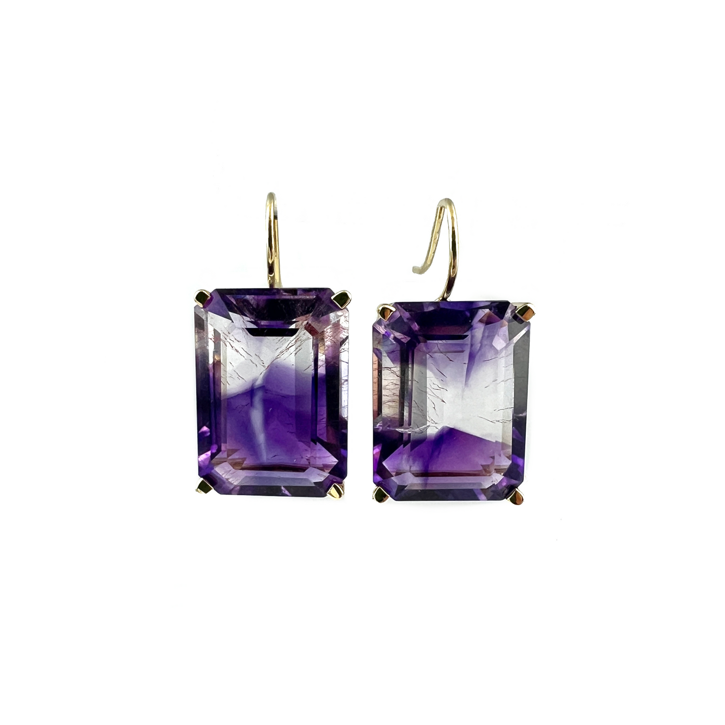 Bi-color Amethyst Earrings