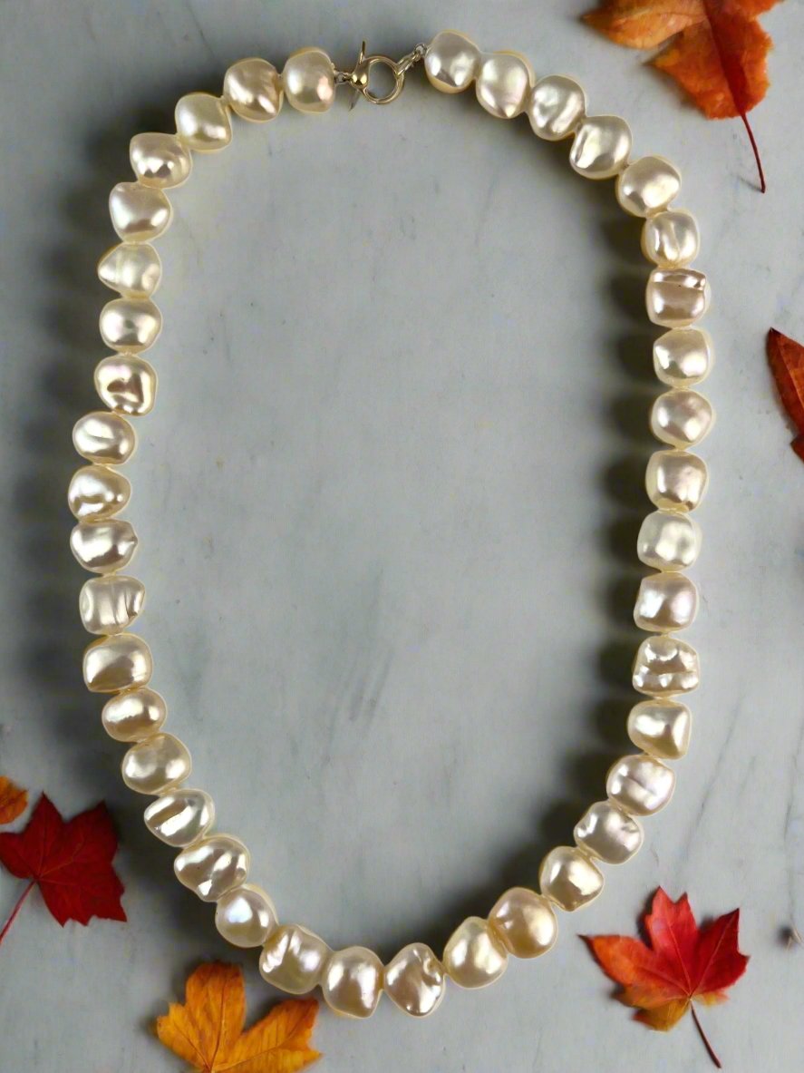 Square Keshi Pearl Necklace