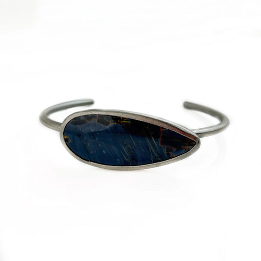 Pietersite Cabochon Cuff Bracelet