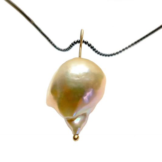 Chardonnay Fireball Pearl Necklace