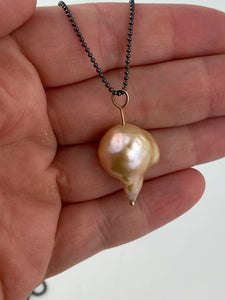 Chardonnay Fireball Pearl Necklace