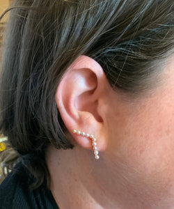 Pink Pearl Mini Boomerang Earrings
